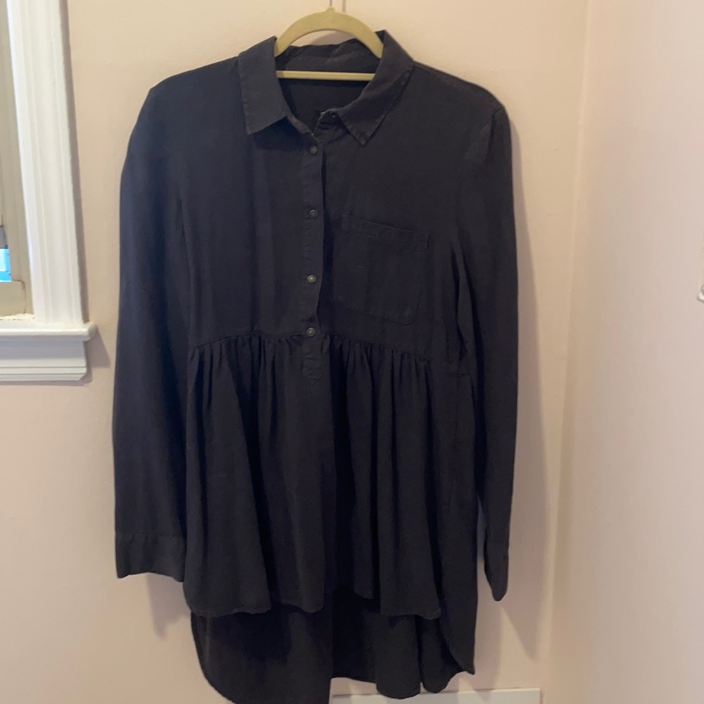 Zara high low babydoll top